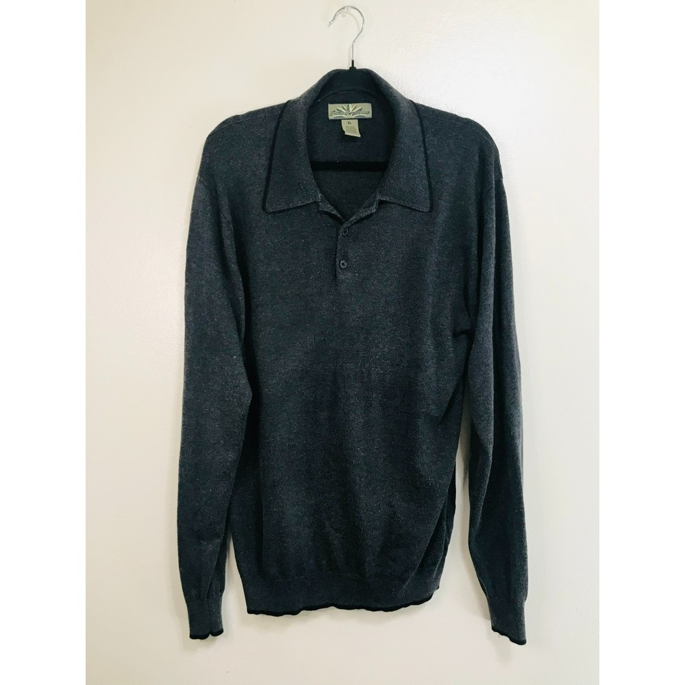 Paradise Blues Men's Silk Blend V Neck Sweater, Size XL
